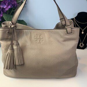 NWOT Tory Burch Thea Center-Zip Tote French Gray